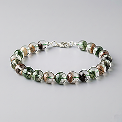 Фантомний кварц Ø6 браслет, 0565ТК