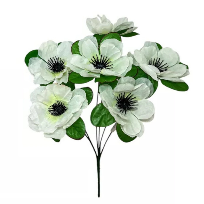 Штучні квіти букет анемони з підложкою, 35 см (30 шт. в уп), фото 1