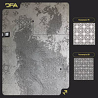 Набір 2 трафарети DFA – Геометричні орнаменти для ефектного декору штукатуркою і фарбою 0.3-1 мм (N00193) 0.3 мм