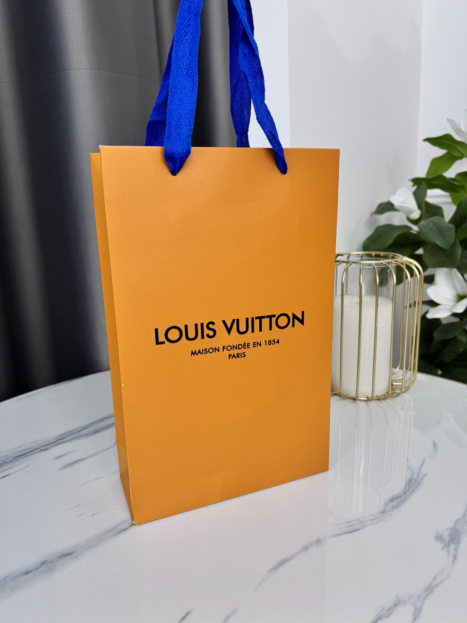 Фірмове паковання маленький пакет Louis Vuitton упаковка на подарунок. Подарункове брендове паковання Луї Віттон, фото 1