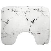 Коврик Trento U-shape флисовый 40х50 см для ванной комнаты нескользящий напольный с мраморным узором. (585803)