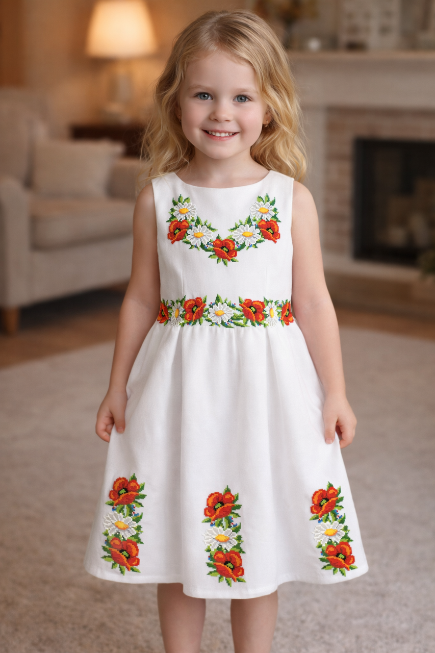Пошите дитяче плаття під вишивку № 028-ПДП(м.п), фото 1