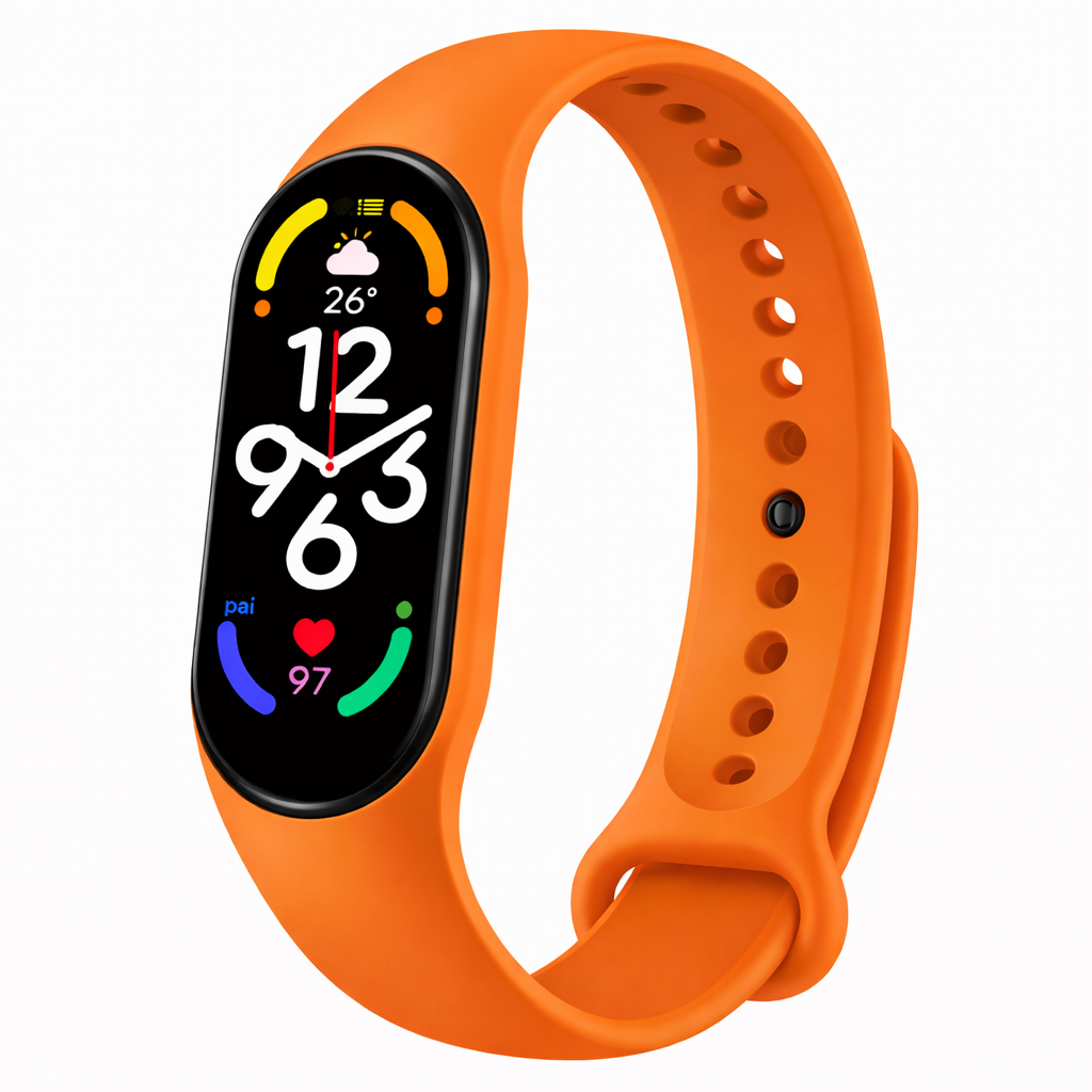 Ремінець для Xiaomi Mi Band 7 силіконовий, браслет для фітнес-трекера, Orange (14)