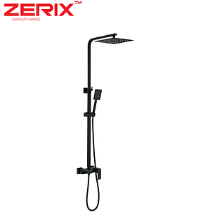 Душова Колонна Зі Смішувачем Zerix KUB-008-J Black Неіржавіюча сталь SUS304