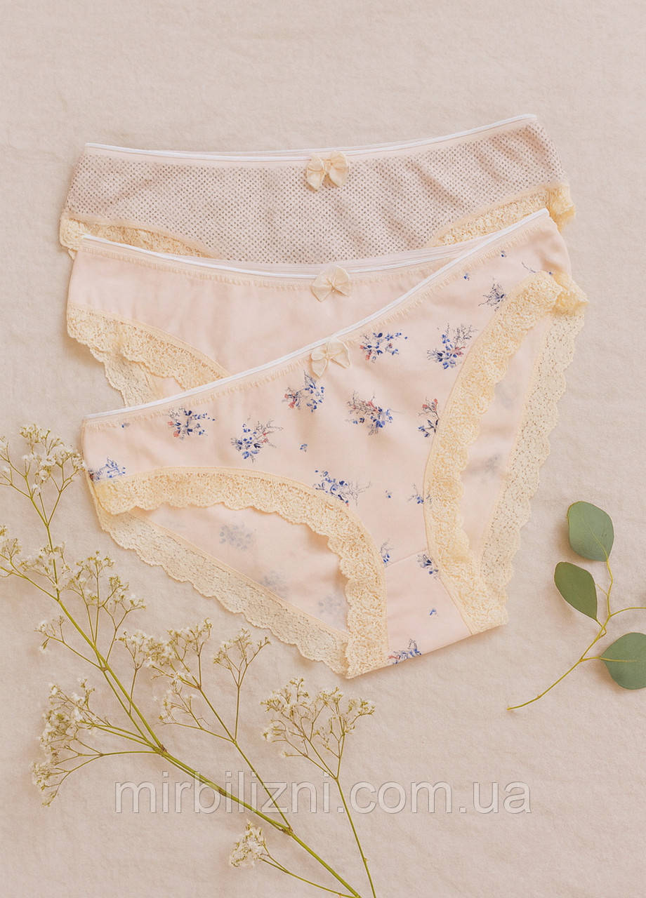 Трусики Sevim персиковий L упаковка 3 шту, арт.5096(V13) (хлопок, слип), фото 1