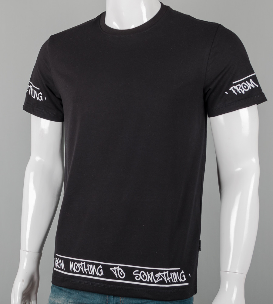 Футболка чоловіча Nothing 2606м (Уп.4шт M-XXL), Чорний, фото 1