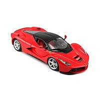 Машинка металева Laferrari Bburago 1:24, червона феррарі лаферрарі, капот відкритий, 13*5*3 см (18-26001), фото 3