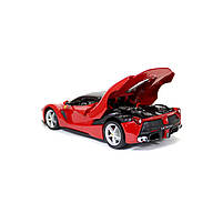 Машинка металева Laferrari Bburago 1:24, червона феррарі лаферрарі, капот відкритий, 13*5*3 см (18-26001), фото 5
