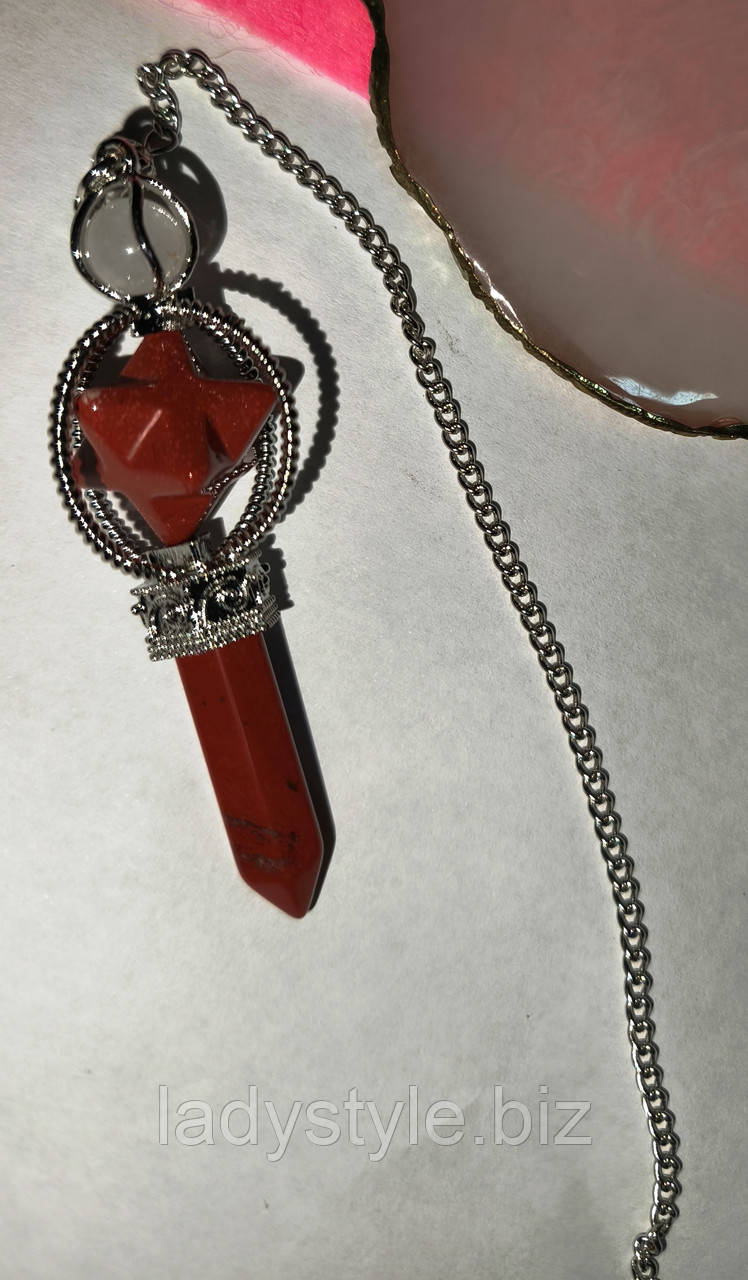 Маятник із червоною яшмою заходів ка ба від студії www.LadyStyle.Biz, фото 1