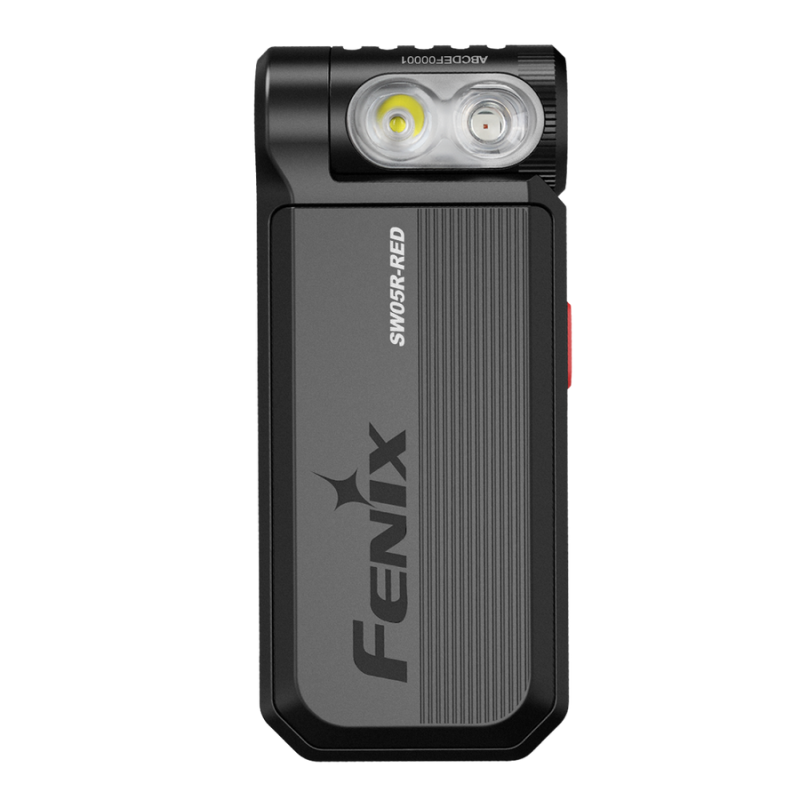 Ліхтар Fenix SW05R-RED (White + Red Led, 150 люмен, 5 режимів, USB-C, магніт), чорний