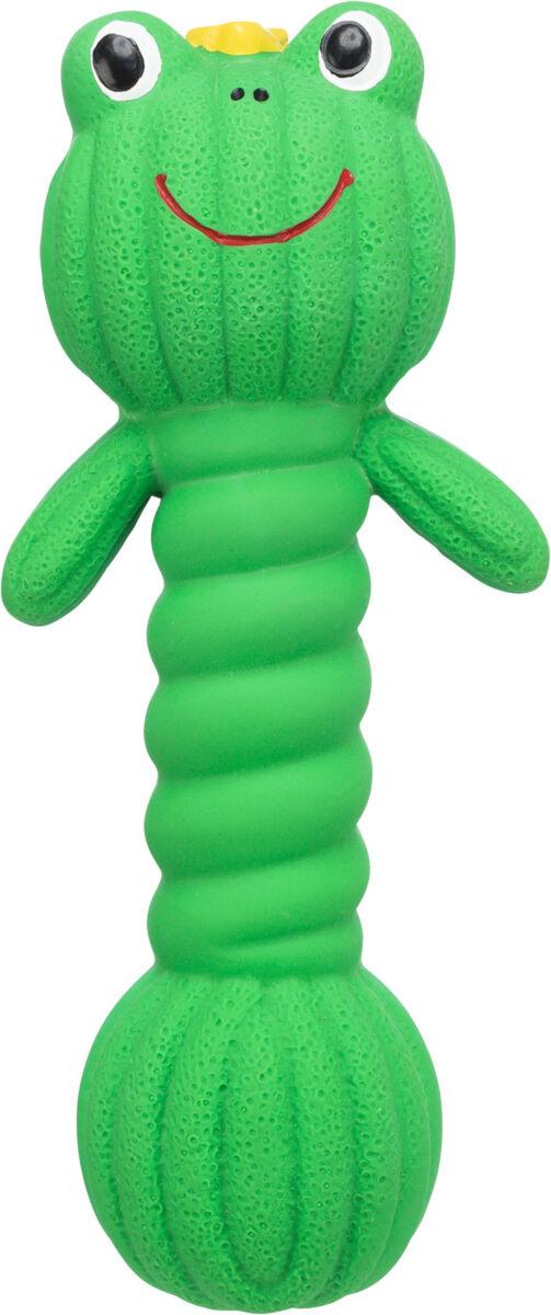 Іграшка для собак Гантель-жаба з пищалкою латексна Trixie 18 см, фото 1