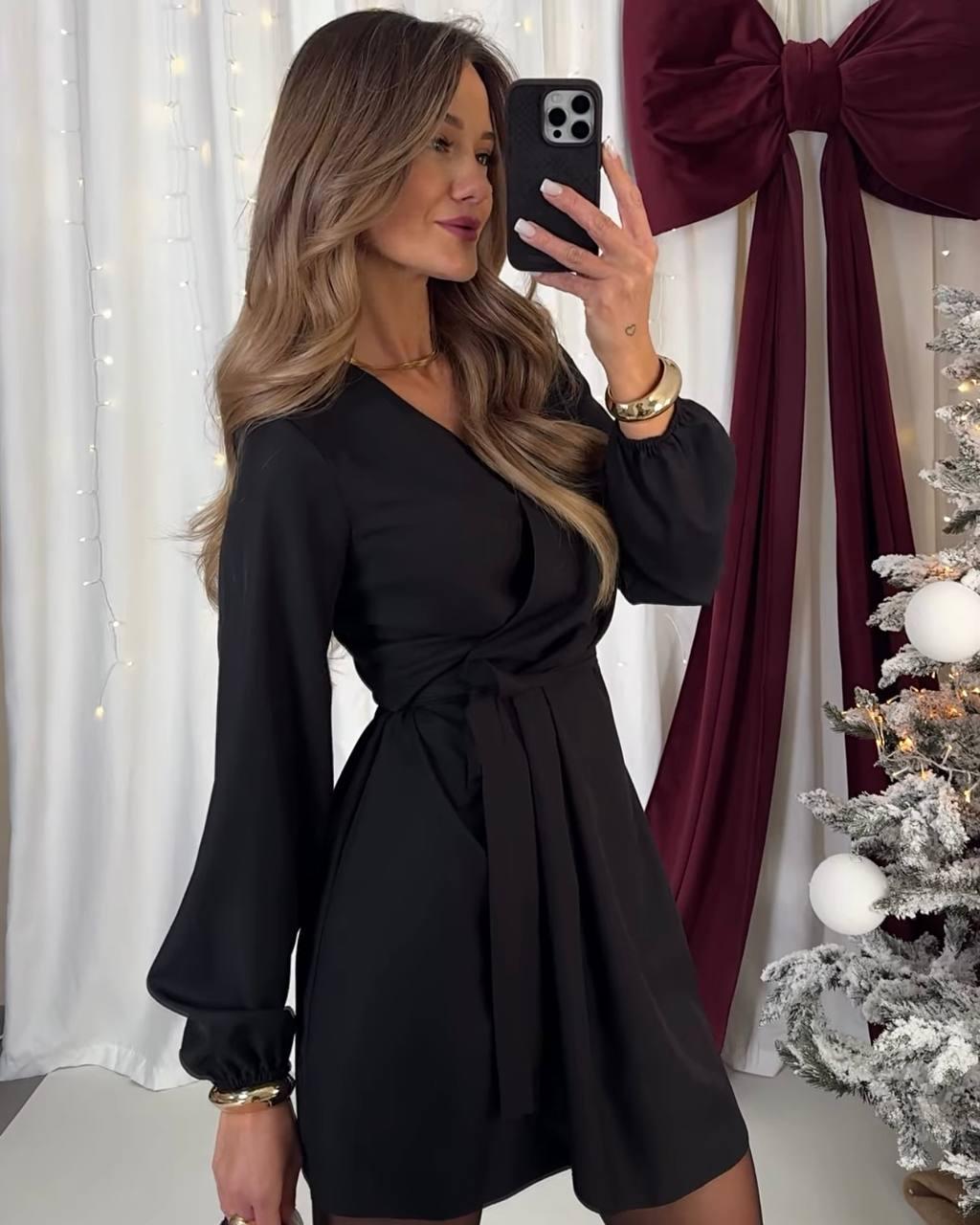 Легка сукня міні на запах, фото 1