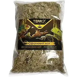 Мох для тераріуму TerriX Сфагнум 2 л / Натуральний наповнювач для тераріумів, равликів, рептилій і амфібій