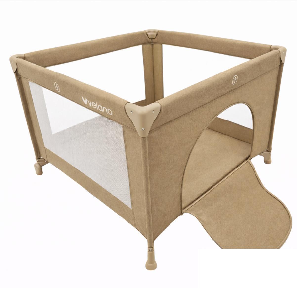 Манеж дитячий квадратний Velano Cubo, beige, фото 1