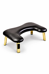 Підлокітник для манікюру HA-120 зі складаними ніжками, шкірозамінник чорний