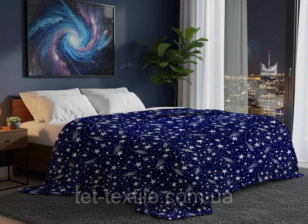 Плед з мікрофібри Велсофт Космос 220х240 см