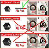 Ковпачки для коліс 17 мм комплект чорні, фото 2
