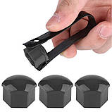 Ковпачки для коліс 17 мм комплект чорні, фото 4