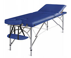 Масажний стіл трисегментний алюмінієвий 70 см 6 кольорів Синій