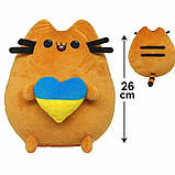 М'яка іграшка кіт Пушин 26см з серцем іграшка Пушин рудий для дітей та подарунка Dreamtoys Україна, фото 2