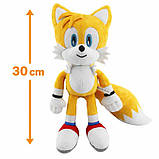 М'яка іграшка Тейлз із Соніка плюшеве лисеня 30 см для дітей і фанатів мультфільму та ігор, фото 2