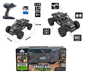 Машинка Off-road Crawler Race, черная, на радиоуправлении, черная, пульт, аккум  30х13х18см (SL-309RHMBl)