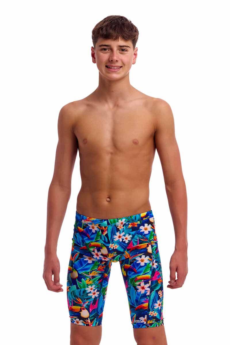 Плавки довгі джамери для плаванння Funky Trunks Boy's Birdie Wordie Training Jammers (FTS003B72248) розмір 22 (6-7 років) з, фото 1
