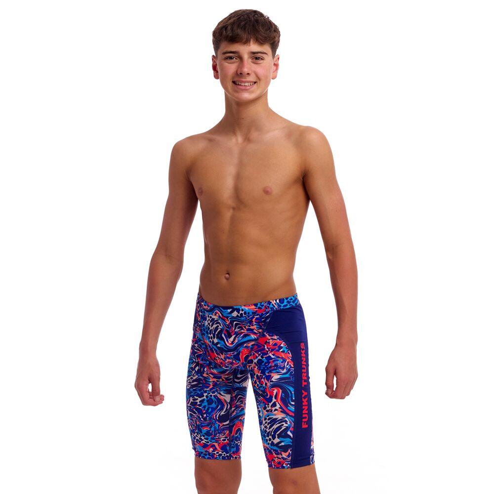 Плавки довгі джамери для плаванння Funky Trunks Boy's Mad Cat Training Jammers (FTS003B72236) розмір 26 (10-11 років) Скажений кіт, фото 1