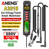 Мультиметр Aneng A3016 600V AC/DC Voltage, NCV, LCD з підсвіткою, Smart,з вбудованим літієвий акумулятором, фото 4