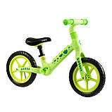 Беговел велобіг 12” Corso Dino CS-12716 з нейлоновою рамою, EVA колесами, ультралегкий, для дітей 3–4 років, фото 6