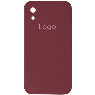 Чохол Silicone Case Square Full Camera для iPhone Xr 37.Rose Red