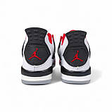 Nike Air Jordan 4 Retro White Red Black, фото 3