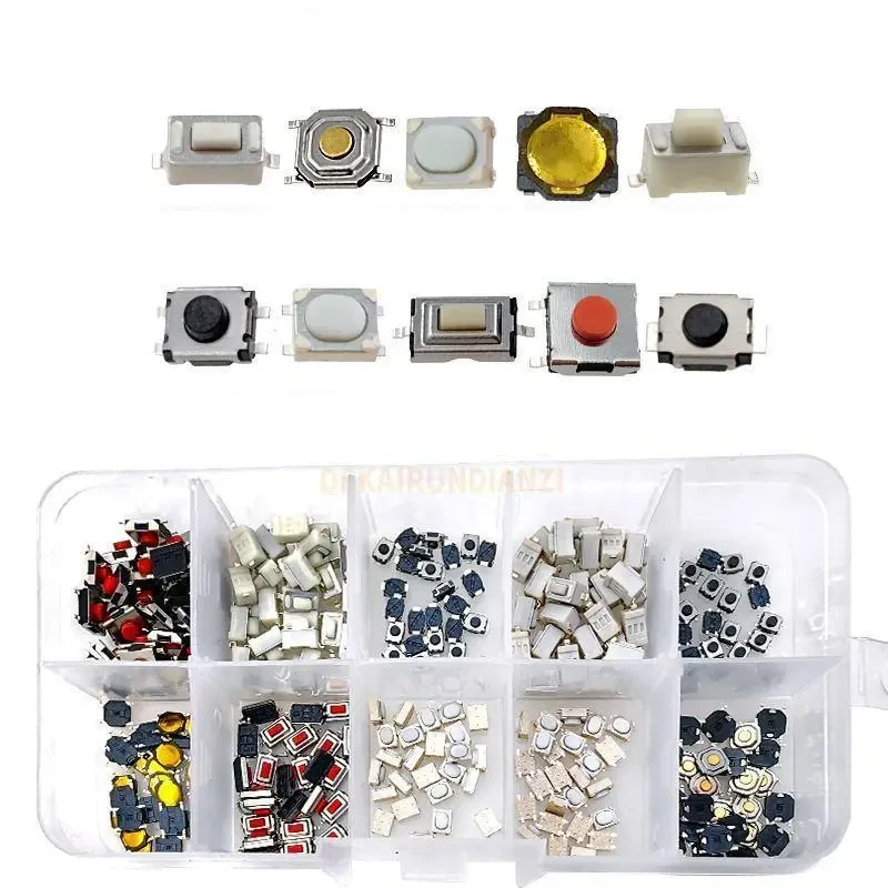 Набір кнопок у коробці, 250 штук, 10 видів по 25 штук, фото 1