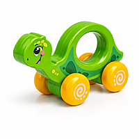 Каталка черепаха іграшка для малюків Технок яскрава та міцна для перших кроків дитини