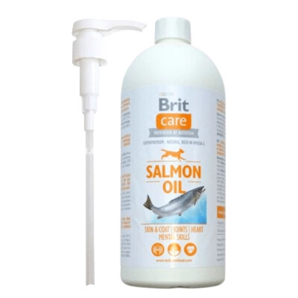 Лососева олія для собак Brit Care Salmon Oil, 1 літр, фото 1