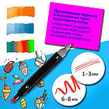 Проф маркери для скетчингу 120, Двосторонні маркери для творчості, Комплект двосторонніх маркерів MU-92, фото 8