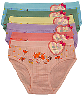 Дитячі труси для дівчаток 4-12 років Gerrikoll "Єдиноріг" Y2467, тканина рубчик, бавовна - 24 грн/шт