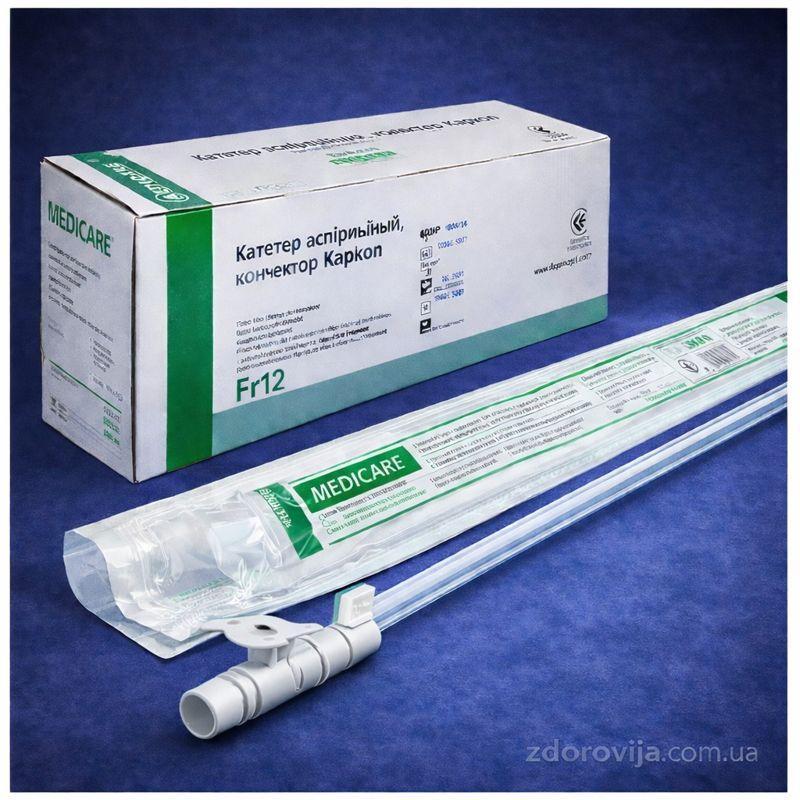 Катетер аспіраційний MEDICARE, конектор Kapkon, Fr12, одноразовий