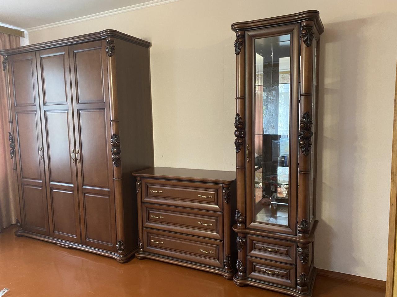 Меблі для вітальні Корадо DenVlad , колір темний горіх