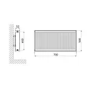 Радіатор сталевий Thermo Alliance IMAS 11 тип 500х700 бічне підключення 740 Вт, фото 2