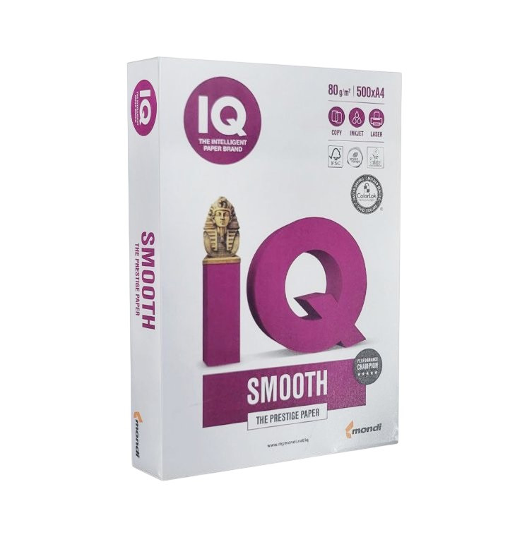Папір офісний А4 IQ Smooth 500 арк, фото 1