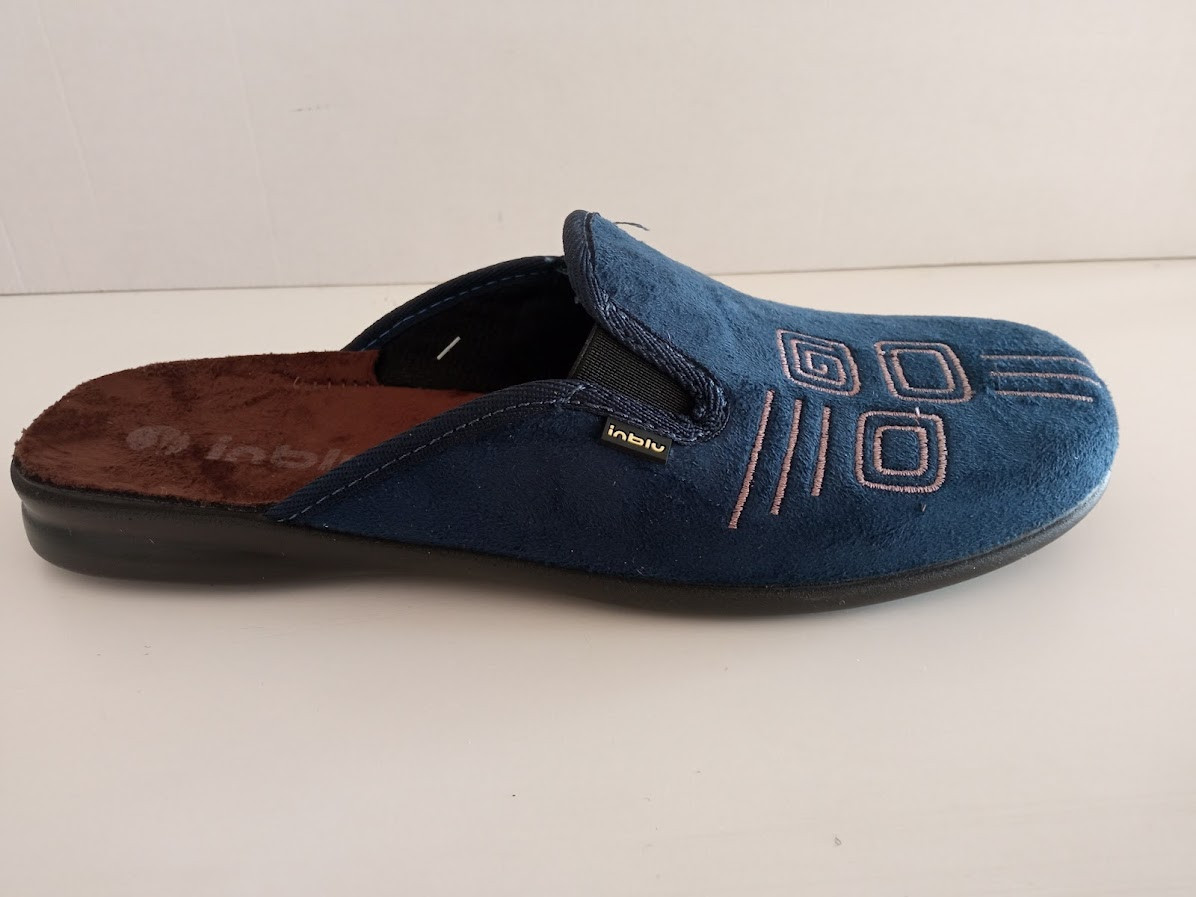 Чоловічі домашні капці Inblu — зручні, теплі та практичні для щоденного комфорту колір Синій, фото 1