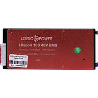 BMS плата LiFePO4 48V 16S Dis 80A Ch 40A