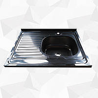 Кухонна мийка сталева накладна 60х80 R ( А0019301 )