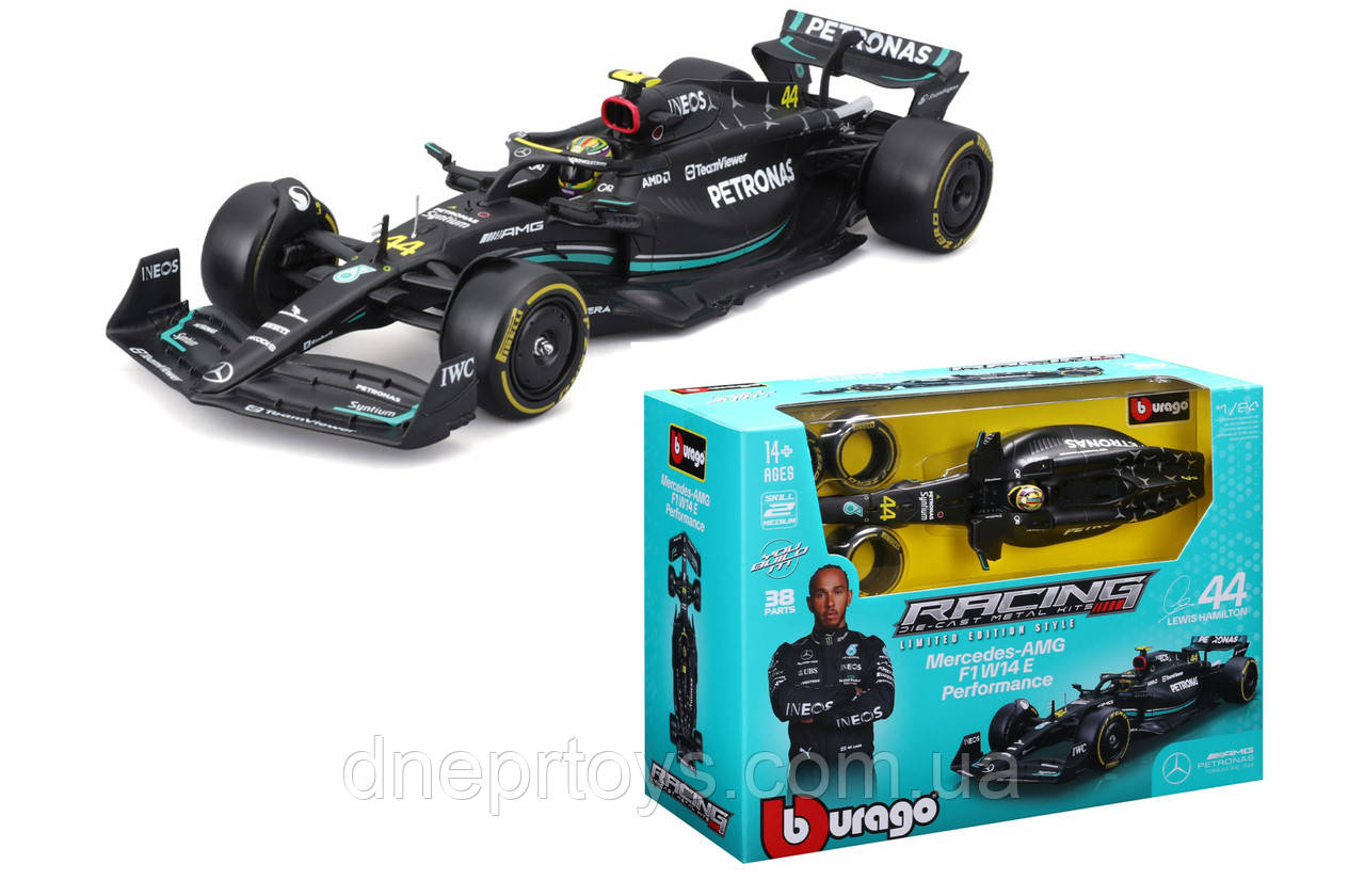 Авто-конструктор - Mercedes-AMG F1 W14 E Performance Bburago 1:24, 24*8*5 см (18-28510), фото 1