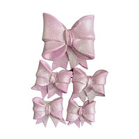 Набір цукрових прикрас "Бантики" (5 шт), бузкові ТМ"Iryska