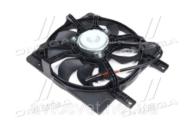 Електровентилятор охолодження радіатора ВАЗ 2170 у зборі з дифузором, з конд. Panasonic (DECARO) 2172-1308008 (Kr)