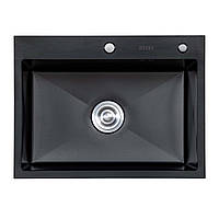 Мийка кухонна EXTOR  5843 з нержавіючої сталі 58*43*23 ЧОРНА ( А0056972 )
