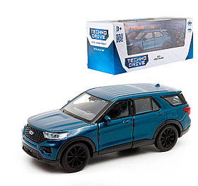 Машинка метал Ford Explorer 2023 Форд блакитний металік 1:43 відкр двері 5*12*4см (250392W)
