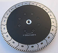 Алмазный диск на фланце для резки и шлифовки гранита MULTI 2/1 Turbo 230x3,2x8,5x24/M14F